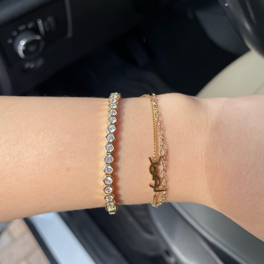 Saint Laurent inspired dainty chain bracelet. New - Picture 3 of 6